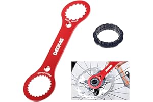 YGCQFH BB Axis Wrench, Aluminium Alloy Bottom Bracket removal Tool, DUB/TL-FC32 Double-Ended BB Spanner, Compatible with TL-FC25/TL-FC24 Adapter, Bicycle Repair Tool, Lightweight & Durable