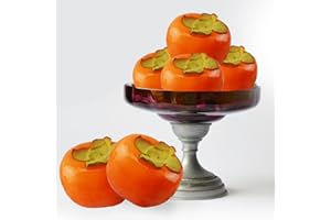 Tuxiaobu Cachi finti, 8 pezzi di cachi finti in plastica, decorazione di frutta artificiale