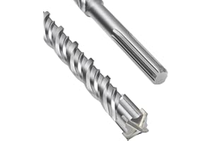 MOXPIFY Foret SDS Max à double hélice, avec 4 tranchants, carbure de tungstène, pour perceuse à percussion, idéal pour le béton, la pierre et la pierre naturelle, 30 x 1000 mm