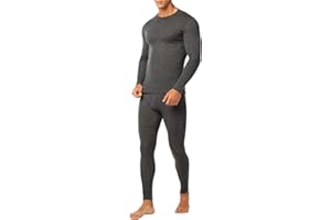 LAPASA Herren 100% Merinowolle Thermounterwäsche Set, Premium Merino Wolle Unterhemd & Unterhosen, Thermo Funktionsunterwäsche (M31 Warm/M126 Extra warm)