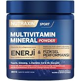 Nutraxin Multivitamin Mineral Complex &ndash; 12 Temel Mineral İ&ccedil;eren G&uuml;nl&uuml;k Destek &ndash; 300g &ndash; Vegan &ndash; Şekersiz ve Glutensiz