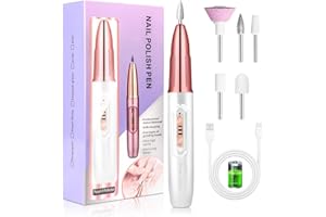 LEDSUUEI Electric Nail Drill - Professional Electric Nail Files for Acrylic and Gel Nails, Cordless Electric Nail Drill Machine, Efile Manicure and Pedicure Kit for Grinding Polishing Trimming