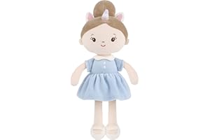 GAGAKU Soft Baby Doll Toys for Girls, My First Baby Rag Dolls for 1 Year Old Girl Birthday Gift Plush Doll Toys Machine Washable Baby Doll for Toddler Kids Infants (12-inch Sweet Dream Girl)