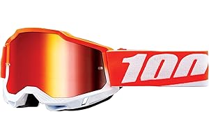 100% Accuri 2 Motocross & Mountain Biking Adult Goggles (Matigofun - Mirror Red Lens)