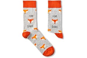 Urban Eccentric Unisex For Fox Sake Socks | Gift | 1 Pair | Cotton Rich Socks | Premium Socks | Novelty | Gifts…