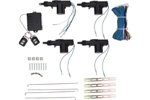 EVTSCAN 4 Doors Central Lock Locking System Car Keyless Entry Kit Car Universal Door Remote Lock Kit with Light Anti-Theft Device