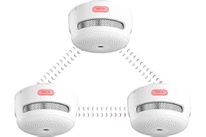 X-Sense Mini-Détecteur de Fumée en Réseau sans Fil, Détecteur d'Incendie avec Batterie Remplaçable, Conforme à la Norme en 14604, Link+, XS01-WR, Lot de 3