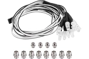 ‎DILWE RC Auto-LED-Lichter, 12 Stück 5mm / 3mm Scheinwerfer und Rücklichter LED-Lichter für RC Modell Drift Auto-Zubehör