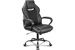 ‎BASETBL BASETBL Office Chair, Racing Chair, Gaming Chair, Desk Chair, Ergonomic Swivel Chair, Sports Seat, Office Chair with Backrest, Rocker Function, Height Adjustment, Padded Armrest Executive Chair