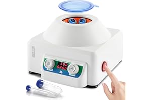 Mxmoonant Centrifugadora de Laboratorio, 4000rpm, 6x15ml, 1685xg, 60min Temporizador, para Tubos de Ensayo de 15ml/10ml/5ml, para Separación de Muestras (Enchufe UE)