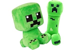 IOSCDH 2pièces Creepe-r Peluche Jouet, Mine CRA-ft Poupée en Peluche,Kawaii Peluche Jouet 26cm & 19cm, Jouet en Peluche à Collectionner pour Fans du Jeu et Enfants das 3 Ans.