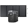 ECOFLOW DELTA 2 Max Solar Generator, 2048Wh Capacity LFP Battery Portable Power Station & 220W Solar Panel, Up to 3000W AC Output, Fast Charging 0-100% in 81min for Outdoor, Camping, RV,Balcony,Backup