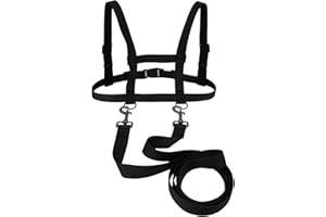 hautllaif pferdeleine zum Spielen für Kinder ab 3 Jahren,Outdoor Spielzeug, pferdegeschirr Spielzeug für Kinder, kinderleine zum Spielen, Pferde Spielzeug Rollenspiel Spielen Pferdefreunde (Schwarz)