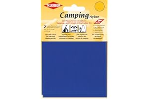 Kleiber autoadesive Impermeabili in Nylon, Stile Tela, 2 Toppe (10 cm x 12 cm ciascuna), Blu Reale, 100% Poliammide, 2 x 10 x 12 cm, 2 unità