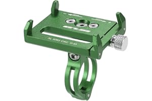 Doorslay Porta Cellulare da Bici MTB - Lega di Alluminio Stabile Adatto per Telefoni da 3,6-6,2Pollici GPS Supporto del Telefono da Bici Regolabile Universale Leggero per Bici da Strada e Corsa