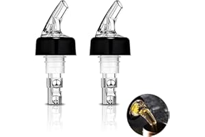 FINEASY 2 Stück Schnaps Ausgießer, Flaschenausgießer Spirituosen,Flaschen Ausgießer Schnapsausgießer Dosierer für Flaschen Dosierhilfe Bottle Pour Spouts für Wein Schnaps Cocktails Cafés Öl,2cl + 4cl