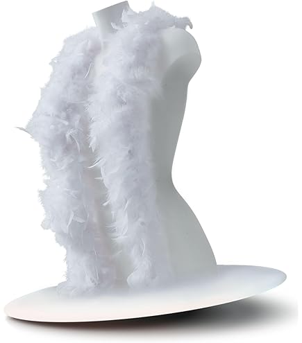 Boa 1m80 Couleur Boa Plumes 1.80m Violet Pastel - Densité Plumes Marabout | Déguisement Fête Accessoire Boa Plume Ivoire