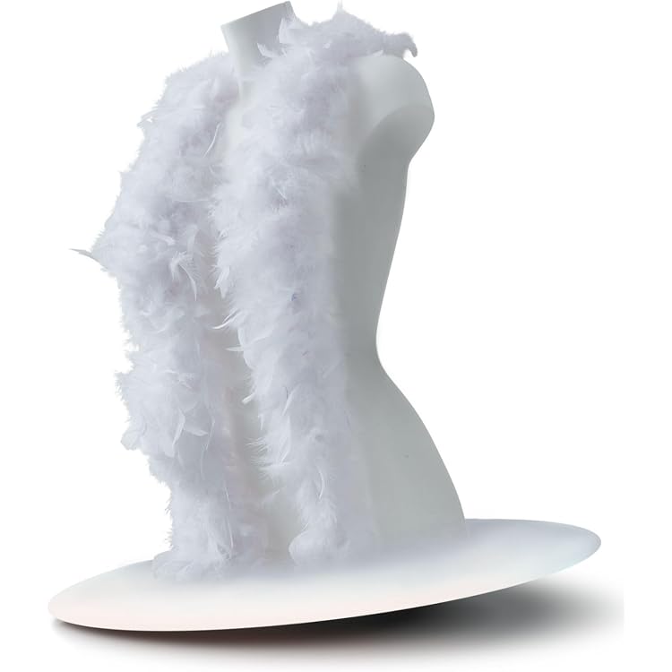 Écharpe En Plumes De Dinde 2m - Blanche, Douce, Pour Fêtes, Mariages, Décoration - Réutilisable