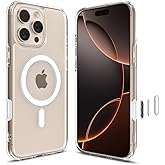 Spigen iPhone 16 Pro ile Uyumlu MagSafe Kılıf Ultra Hybrid T Mag Fit Kamera Kontrol Sararmaya Dayanıklı Beyaz Şeffaf Kapak - 