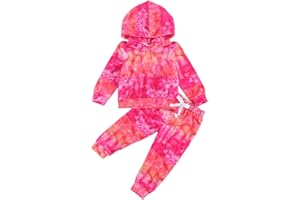 Carolilly 2 Pcs Vêtement Enfant Bébé Fille à Manches Longues Ensemble de Sport Pantalon et Haut