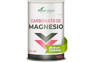 Soria Natural Carbonato de Magnesio MÁXIMA ABSORCIÓN - Complemento Alimenticio - Regula el Tránsito intestinal, el Sueño y el Sistema Nervioso - Regeneración Huesos, Dientes, Músculos - Bote 150gr
