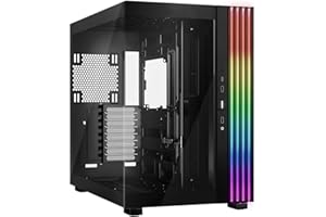 be quiet! Light Base 900 DX Black obudowa PC, zapierający dech w piersiach panoramiczny widok, obudowa Show Case, konstrukcja Dual Chamber, masywna taśma LED ARGB, odwrócona i pozioma obsługa,