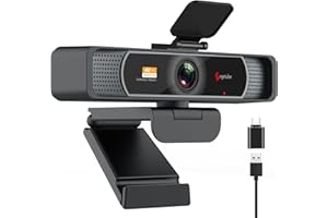 Angetube 914Max Webcam 4K - Cámara de streaming para PC con ángulo amplio de 120°, enfoque automático PDAF, micrófonos duales con reducción de ruido, 1080p@60fps, compatible con portátiles, Mac, Teams