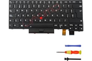 LIAN MO Español/Spanish Layout Replacement Keyboard with Backlight,Trackpoint,Installation Tools for Lenovo Thinkpad T470 T480 A475 A485