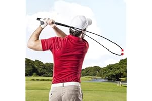 SHININGLOVE Golf Swing Trainer, Golf Swing Trainer Aids Set, Distance Rope Improve Swing Speed Lagging Rhythm, Golf Warm-Up Stick for Strength & Tempo Training Arm Band For Golf Beginner black