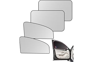Toaren 4 Stück Sonnenschutz Auto, Sichtschutz Auto, Sonnenschutz Magnetisch, Auto Fenster Verdunkelung, Auto Sonnenschutz Kinder, UV Schutz, Schwarz