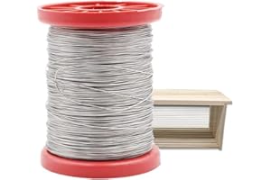 MOGOULUA PROBEEALLYU 500g 0,5 mm di Filo in Acciaio Inossidabile Rocchetto Inox Wire Acciaio Filo Esterna Filo di Ferro per Apicoltura Ape Alveare Telaio Fondazione Strumento per Apicoltura