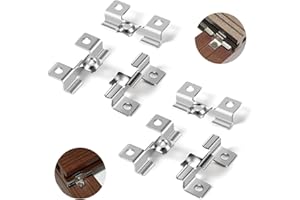 SUPAWAY 100 Stück WPC Fliesen Clips Klammer 6,5 mm Dielen Befestigungsclips Edelstahl-Verbund-Clips für Montage von Terrassendielen WPC Terrassendielen Clips, Klemmbereich 6,5 mm, Silber