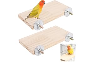 DNSHAN 2PCS Bird Platform, Pet Platform Wooden Stand for Birds Climbing Platform Bird Platform Perch Bird Cage Accessories for Small Animal