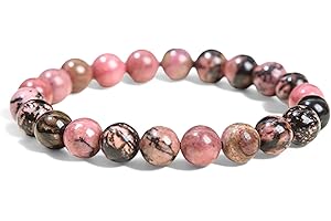 RAFFICI Gemstone Bracelet – Anxiety Relief & Chakra Balance, Adjustable Stretch Beads Bracelet with Tiger’s Eye & Mixed Stones for Well-Being, Women, Men & Teens Gift