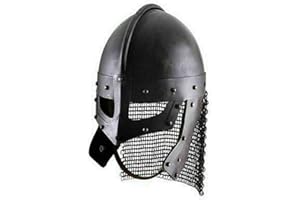 Casque médiéval viking corbeau en maille de chaîne pour Halloween