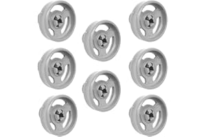 NIUZEMYKO Korbrollen Geschirrkorb Rolle Rad unten Kompatibel mit Amica Ariston Bomann Exquisit Gorenje Körting Indesit Thor Whirlpool SMEG Geschirrspüler - 8 Stück