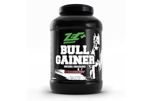 ‎ZEC+ Zec+ Nutrition Bullgainer – 3500 g, Geschmack Erdbeere │ Protein-Pulver mit Vitaminen, Aminosäuren und Kohlenhydrathen zum Masseaufbau, Made in Germany