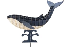 Fridolin Model papierowy 3D niebieski wieloryb