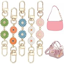 4 Breloques Pour Sacs à Main PH PandaHall - Chaînes Perles, Cœur, épingle - Décorations Sac à Bandoulière, Cadeaux Femme