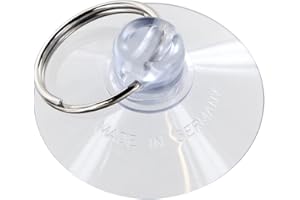 MACEMARO TRADING Lot de 50 ventouses - Crochets à visser - Pour guirlande lumineuse - Pour voiture, camping - 30 30 mm 40 40 mm 50 50 50 mm - Transparent - Extra fort - Fabriqué en Allemagne