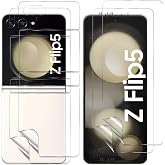CONSTRAIN - Samsung Galaxy Z Flip 5 ile Uyumlu 360 &Ouml;n Arka 2in1 Ekran Ve Kasa Koruyucu Film Şeffaf FullBody Nano Cam