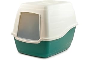 KCT Enclosed Hooded Large Cat Litter Box/Tray/Pet Loo - Green