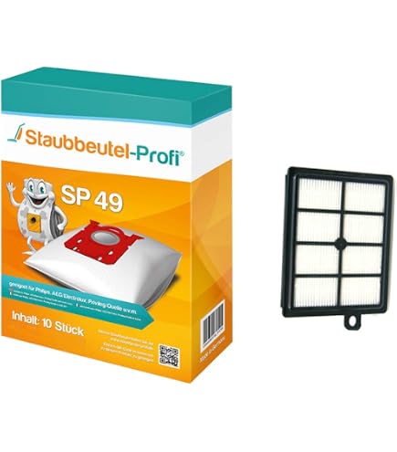 10 Sacchetti per Aspirapolvere + 10 Profumi + Filtro per Aspirapolvere ROSSMANN R 010 / R010 - Satrap SA 25