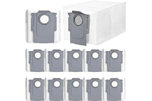 APZOVO 12 sztuk worków do odkurzacza Roborock QV 35A/QV 35S/Saros 10R/Qrevo Curv/Qrevo Edge/S8 MaxV Ultra/S8 Max Ultra/Q Revo/Qrevo Pro/Qrevo MaxV/Qrevo S/Qrevo Master/Qrevo Slim, 3l worki do