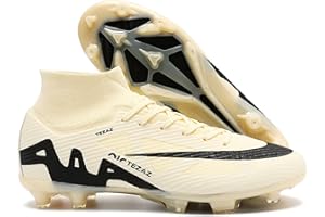 AMLCWZ Youth Football Shoes Boots Mens Outdoor Spikes High Top Football Shoes Kicking Training Sneakers Professional Match Football Boots Upper Seamless One Piece Football Shoes