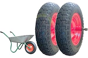 Union EGG08NTE 2 Ruote PNEUMATICHE Complete 3.50-8 (2pr) Ricambio CARRIOLA Modello Vespa ASSE Lungo 155mm GOMME UI308