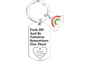 Nfyxcaz Funny Coworker Gifts Retirement Gifts Going Away Leaving Gifts Keychain for Coworker Boss Employee Volunteer Social Worker Farewell Gifts for Coworkers