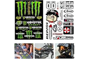NOLACE Pegatinas Casco Moto dos Tipos de Pegatinas Moto son Hermosas y Atractivas. Pegatinas Motocross es Adecuado Para Motocicletas Equipaje Guitarras etc. Pegatinas Para moto Pegatinas Para Cascos
