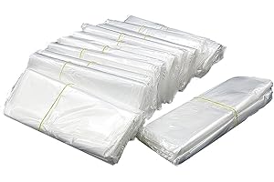 Boxonly Lot de 100 sacs thermorétractables 35 cm x 45 cm POF transparents sans odeur à port unique pour emballage cadeau, projet de bricolage