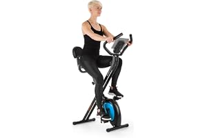 Klarfit X-BIKE-700 - Ergometer, Hemtränare, Fitnesscykel, Cardio Bike, Träningsdator, Handpulsmätare, 8-stegs justerbart mots